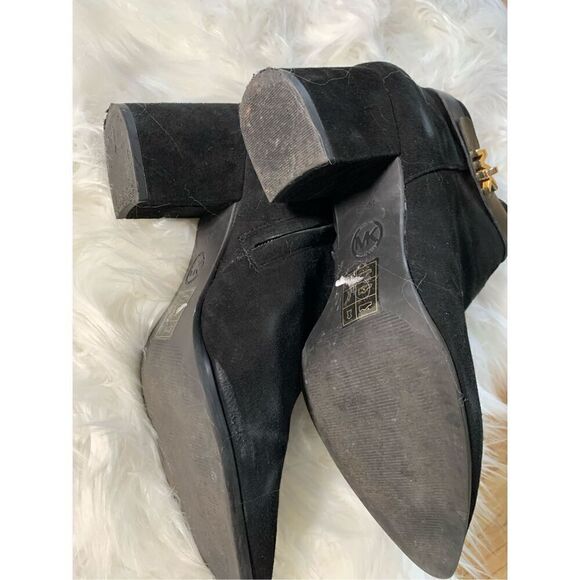 Michael Kors booties black size 8.5 2.5 inch heel classy comfy - Picture 4 of 7
